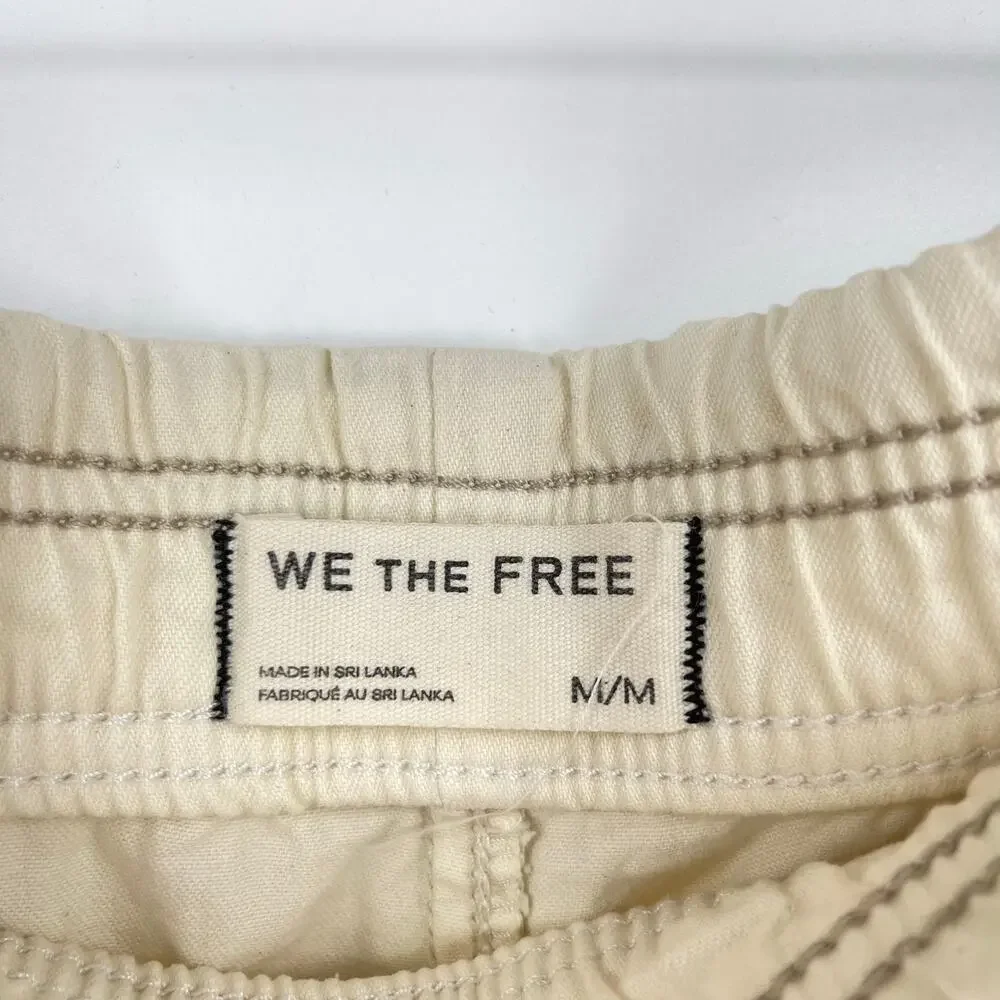 We The Free | Easy Peasy Pull-On Jeans in Irie Off White Drawstring Baggy Pant M